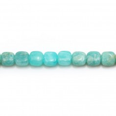 Amazonite blue, in the shape of a square 6mm x 6 pcs