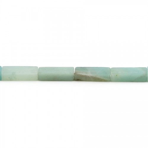 Amazonite bleu, en forme de rectangle, de taille 4 * 13.5mm x 40cm
