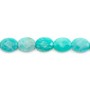 Amazonite of Peru, faceted oval shape, 8x10mm x 2pcs