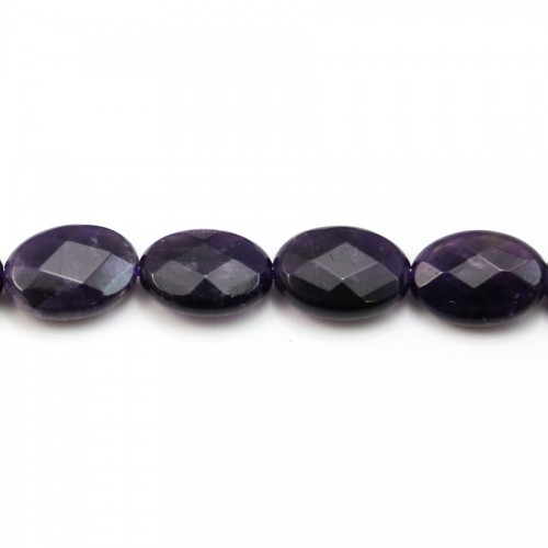 Amethyst Faceted Oval 10x14mm x 40cm