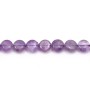 Amethyst light purple flat round 8mm x 40cm