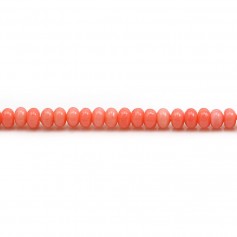 Rondelle de bambú marino de color naranja 3x5mm x 20pcs