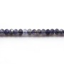Cordiérite (Iolite) rondelles facette 3-4.5mm x 40cm