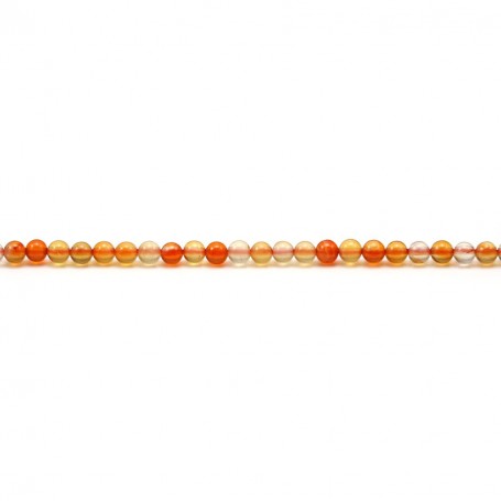 Round beads of 2mm in cornaline x 40cm 