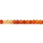 Cornaline orange, in the shape of a faceted roundel, in size of 3 * 4mm x 39cm