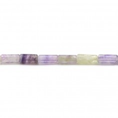 Fluorite multicolore, a forma di tubo, 3,5 * 8 mm x 39 cm