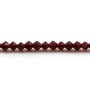 Grenat,en forme de toupie facette 4mm x 39cm
