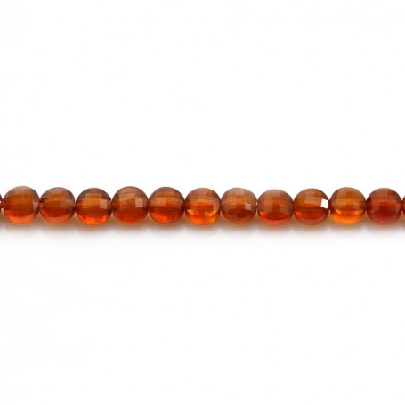 Hessonite faceted rondelle 4.5x5mm x 36cm