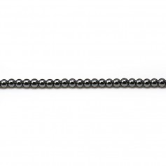 Round Hematite bead strand 2mm x 40cm