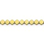 Hematites de oro, forma de trébol, 6mm x 40cm