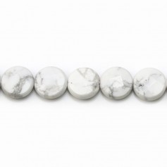 Howlite, in round faceted and flat shape, 10mm x 6pcs
