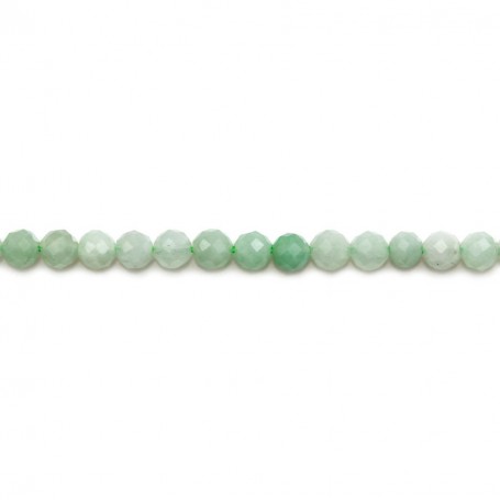 Jade nature de forme ronde facette 3mm x 20pcs