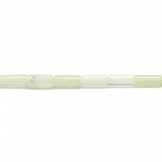 Jade nefrita, en forma de tubo, tamaño 3.6 * 8mm x 39cm