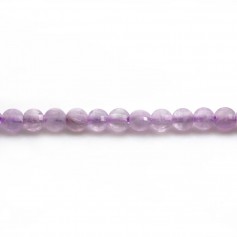 Jade violet rond plat facette 4mm x 10pcs