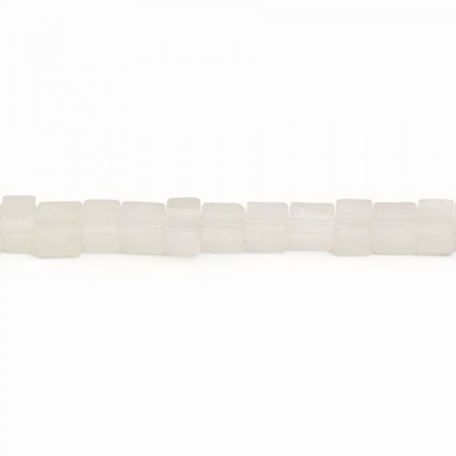 Cubo di giada bianca 4 mm x 40 cm