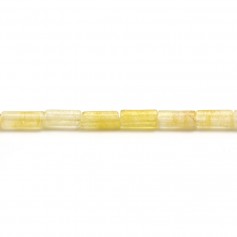 Jade amarillo, forma de tubo, 3,5 * 8mm x 40cm
