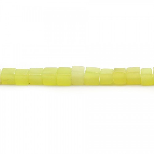 Limone di giada, a forma di cubo 4 mm x 39 cm