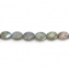 Labradorite faceted oval 6*8mm x 5pcs