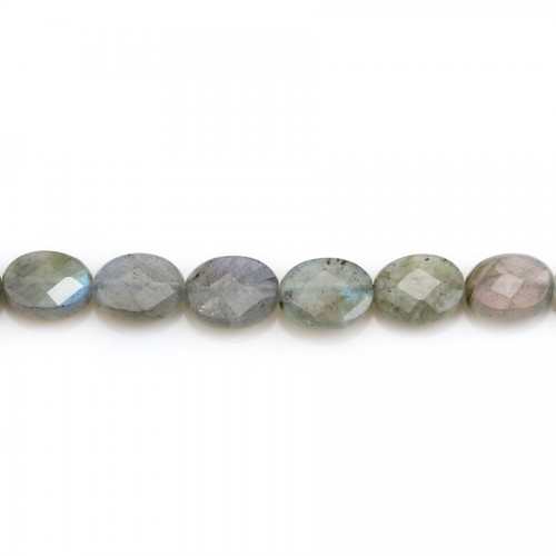 Labradorite faceted oval 6x8mm x 40cm