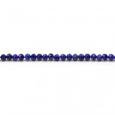 Lapis lazuli faceta redonda 1,5x2mm x 40cm