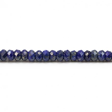 Lapis lazuli faceted rondelle 3.5x4.5mm x 40cm 