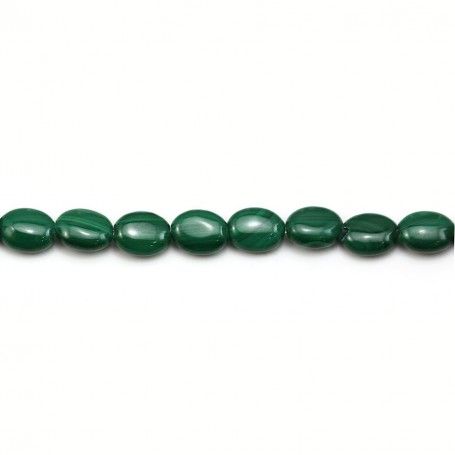 Malachite verte, de forme ovale, et de taille 6x8mm x 4 st