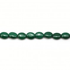 Malaquita verde, forma ovalada, tamaño 6x8mm x 40cm