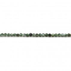 Serafina, verde, redonda facetada, 2mm x 39cm