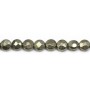 Pyrite, in the shape of round flat faceted, 6mm x 39cm
