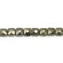 Pyrite, in the shape of flat faceted squared, 6mm x 39cm