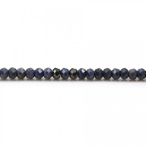 Blue sapphire, in round faceted shape, measuring 3mm x 39cm