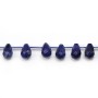 Sodalite in the shape of a faceted drop 6 * 9mm x 4pcs