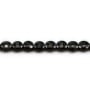 Black Spinel, facetada redonda plana 6mm x 5pcs
