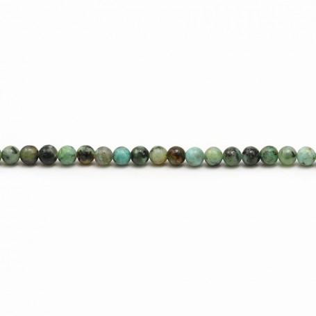 African turquoise in a round shape, 2mm, x 40cm