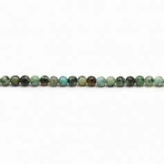Turquoise africaine de forme ronde, 3mm x 39cm