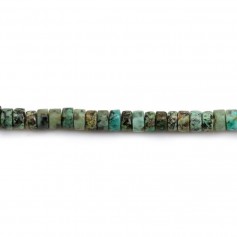 African Turquoise Heishi Round 2.5*4mm x 39cm