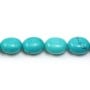 Turquoise reconstitue ovale 11x13mm x 40cm