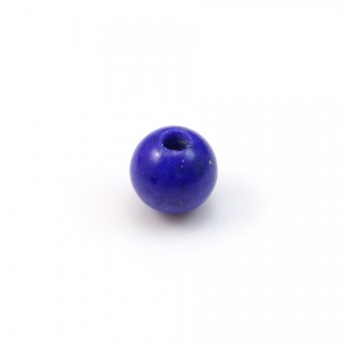 Lapis-Lazuli, einseitig halb durchbohrt, rund 3mm x 2St