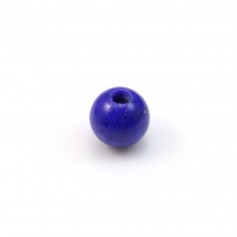 Lapis-Lazuli, half-drilled on one side, round 3mm x 2pcs