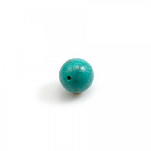 Turquoise, half-drilled, round shape 8mm x 1pc