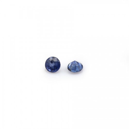 Blue sapphire, crimped, cut in brilliant x 1 pc