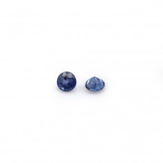 Zaffiro blu, taglio rotondo brillante 2-3 mm x 1 pz