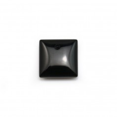 Pendentif d'agate noire, de forme carré, 10mm x 4pcs