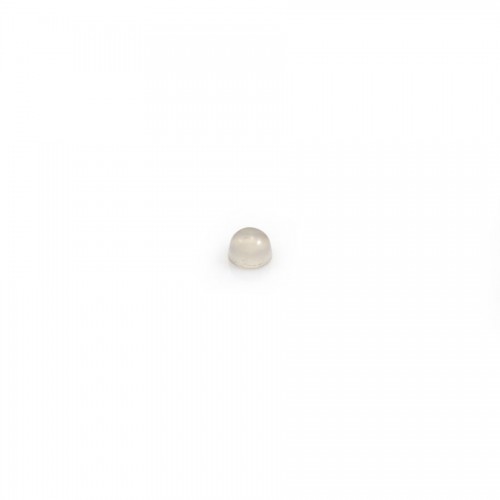 Cabochon grey agate, in round shape, 2mm x 10 pcs