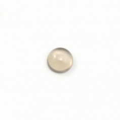 Cabochon grey agate, in round shape, 6mm x 10 pcs