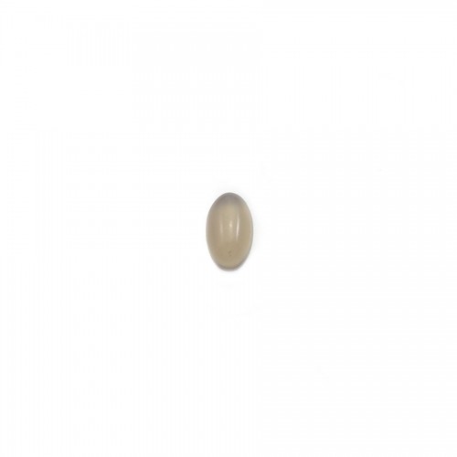 Grauer Achat Cabochon, ovale Form, 3 * 5mm x 10pcs