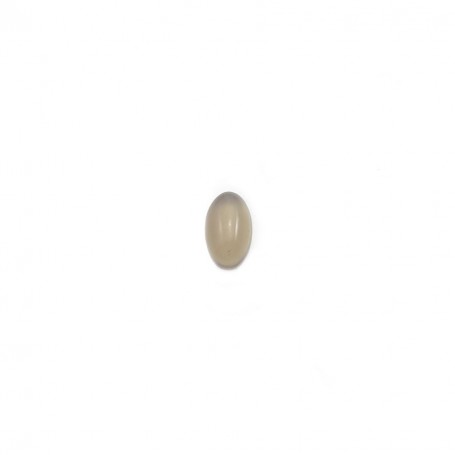 Cabochon d'agate grise, de forme ovale, 3 * 5mm x 10pcs