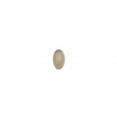 Grauer Achat Cabochon, ovale Form, 3 * 5mm x 10pcs