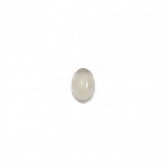 Cabochon of grey agate, in oval shaped, 4 * 6mm x 10pcs