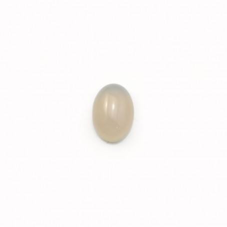 Cabochon of grey agate, in oval shaped, 5 * 7mm x 10pcs